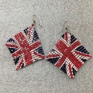 British flag earrings
